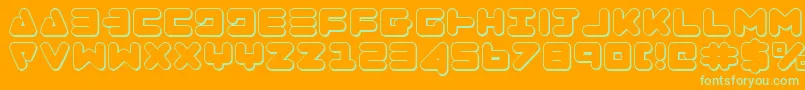 Zealoto Font – Green Fonts on Orange Background