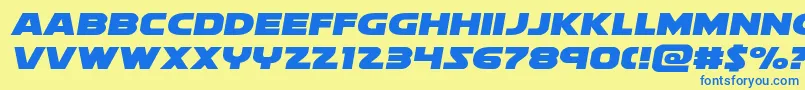 Soloistexpand Font – Blue Fonts on Yellow Background