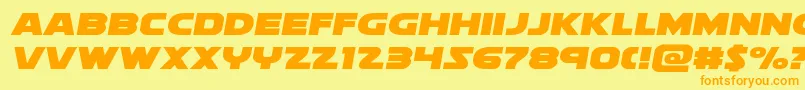 Soloistexpand Font – Orange Fonts on Yellow Background