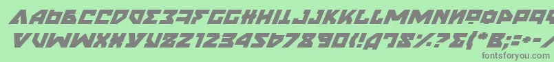 NyetItalic Font – Gray Fonts on Green Background