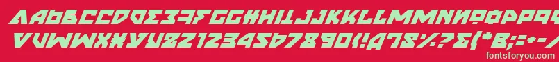 NyetItalic Font – Green Fonts on Red Background