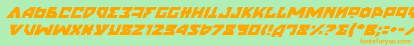 NyetItalic Font – Orange Fonts on Green Background