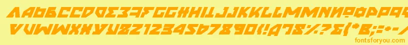 NyetItalic Font – Orange Fonts on Yellow Background