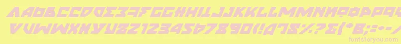 NyetItalic Font – Pink Fonts on Yellow Background