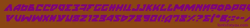 NyetItalic Font – Purple Fonts on Brown Background