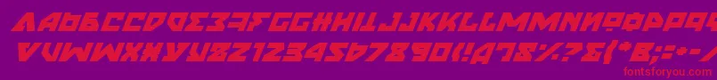 NyetItalic Font – Red Fonts on Purple Background