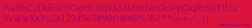 NovaresestdBook Font – Purple Fonts on Red Background