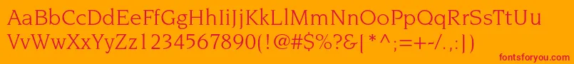 NovaresestdBook Font – Red Fonts on Orange Background