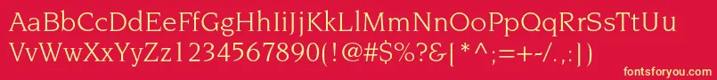 NovaresestdBook Font – Yellow Fonts on Red Background