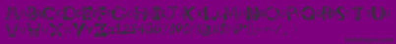 Tribalistiktatwu Font – Black Fonts on Purple Background