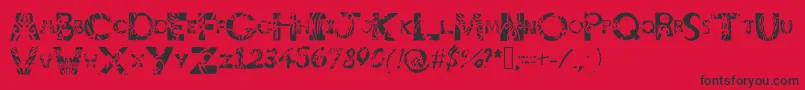 Tribalistiktatwu Font – Black Fonts on Red Background