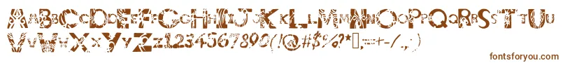 Tribalistiktatwu Font – Brown Fonts on White Background