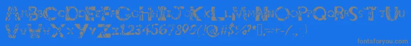Tribalistiktatwu Font – Gray Fonts on Blue Background