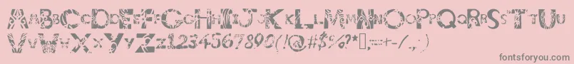 Tribalistiktatwu Font – Gray Fonts on Pink Background