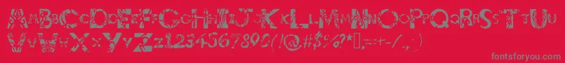 fuente Tribalistiktatwu – Fuentes Grises Sobre Fondo Rojo