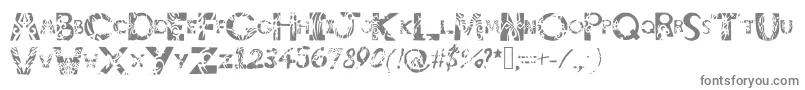 フォントTribalistiktatwu – 灰色のフォント
