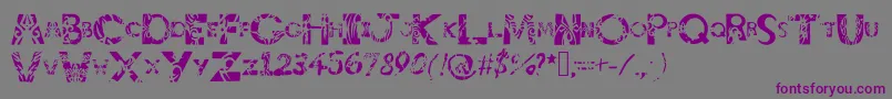 Tribalistiktatwu Font – Purple Fonts on Gray Background