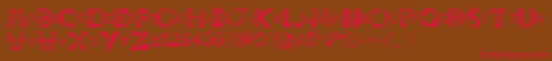 Tribalistiktatwu Font – Red Fonts on Brown Background