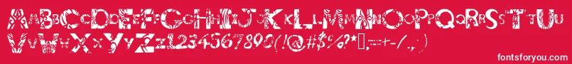 Tribalistiktatwu Font – White Fonts on Red Background