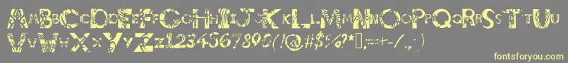 Tribalistiktatwu Font – Yellow Fonts on Gray Background