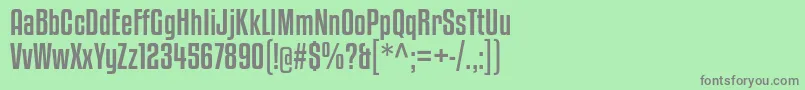 フォントKenyanCoffeeRg – 緑の背景に灰色の文字