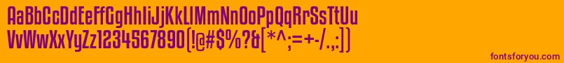 KenyanCoffeeRg-Schriftart – Violette Schriften auf orangefarbenem Hintergrund