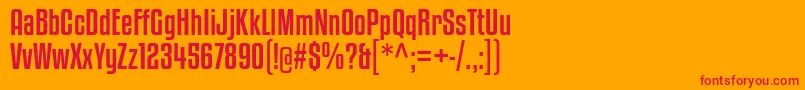 KenyanCoffeeRg-Schriftart – Rote Schriften auf orangefarbenem Hintergrund
