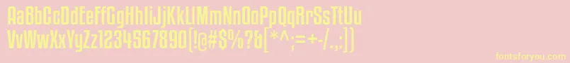 KenyanCoffeeRg-Schriftart – Gelbe Schriften auf rosa Hintergrund