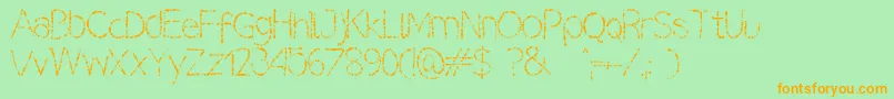 Lilas Font – Orange Fonts on Green Background