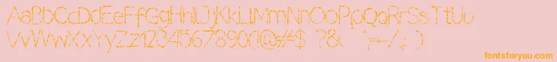 Lilas Font – Orange Fonts on Pink Background