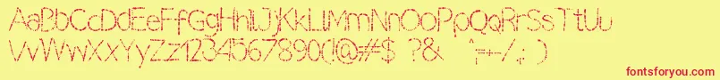 Lilas Font – Red Fonts on Yellow Background