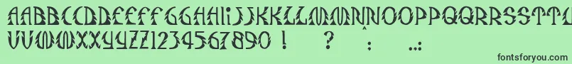 Więcej informacji o czcionce JmhSafari Czcionka JmhSafari – czarne czcionki na zielonym tle