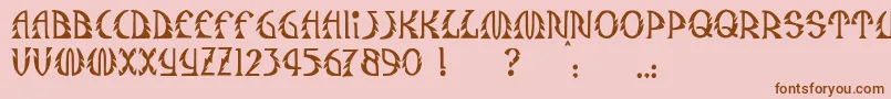 JmhSafari Font – Brown Fonts on Pink Background