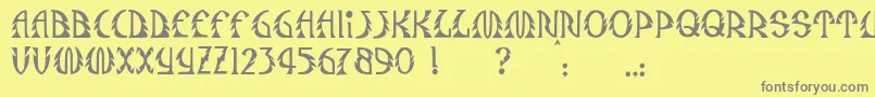 JmhSafari Font – Gray Fonts on Yellow Background