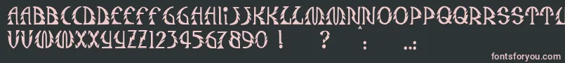 JmhSafari Font – Pink Fonts on Black Background