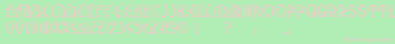 Czcionka JmhSafari – różowe czcionki na zielonym tle