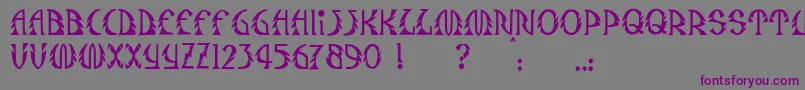 JmhSafari Font – Purple Fonts on Gray Background