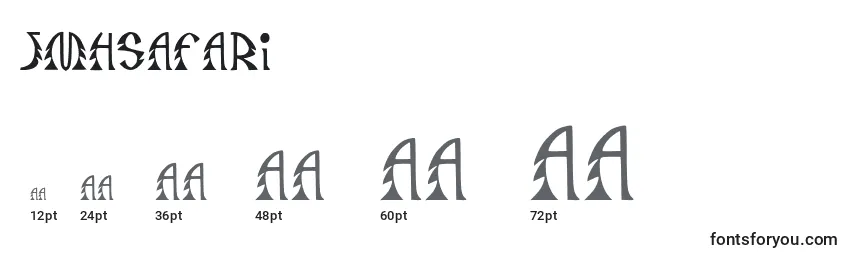 Größen der Schriftart JmhSafari (98263)