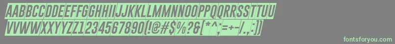 Шрифт GoboldBlockyItalic – зелёные шрифты на сером фоне