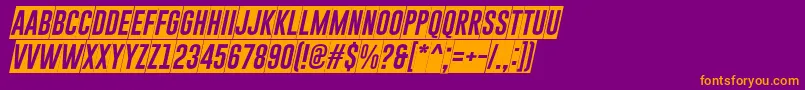 GoboldBlockyItalic Font – Orange Fonts on Purple Background