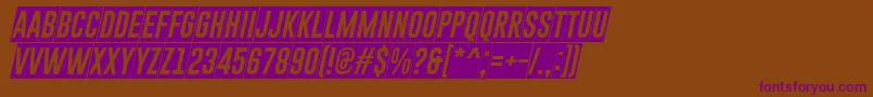 GoboldBlockyItalic Font – Purple Fonts on Brown Background