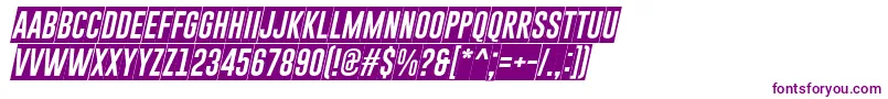 フォントGoboldBlockyItalic – 白い背景に紫のフォント