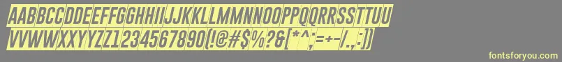 GoboldBlockyItalic Font – Yellow Fonts on Gray Background