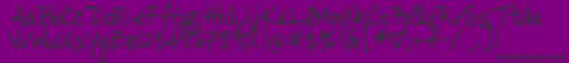 DjbColorMeChic Font – Black Fonts on Purple Background