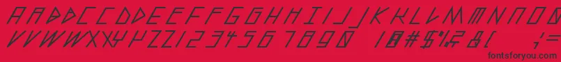 SlantedItalicShiftBlack Font – Black Fonts on Red Background