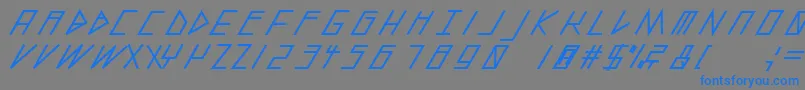 SlantedItalicShiftBlack Font – Blue Fonts on Gray Background