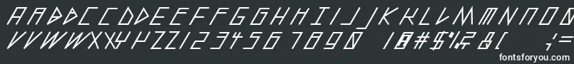 フォントSlantedItalicShiftBlack – 白い文字
