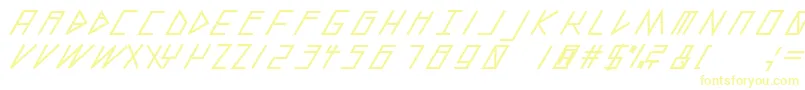 SlantedItalicShiftBlack-Schriftart – Gelbe Schriften