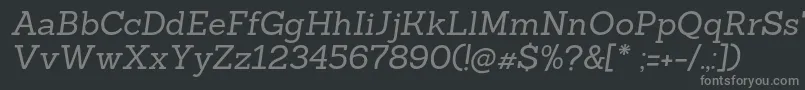 SanchezregularIta Font – Gray Fonts on Black Background