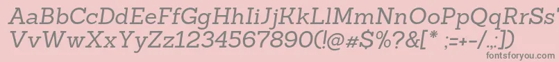 SanchezregularIta Font – Gray Fonts on Pink Background